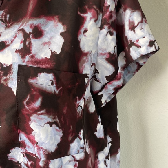 Simply Vera Vera Wang 3/4 button up blouse Petite Large - Picture 2 of 11